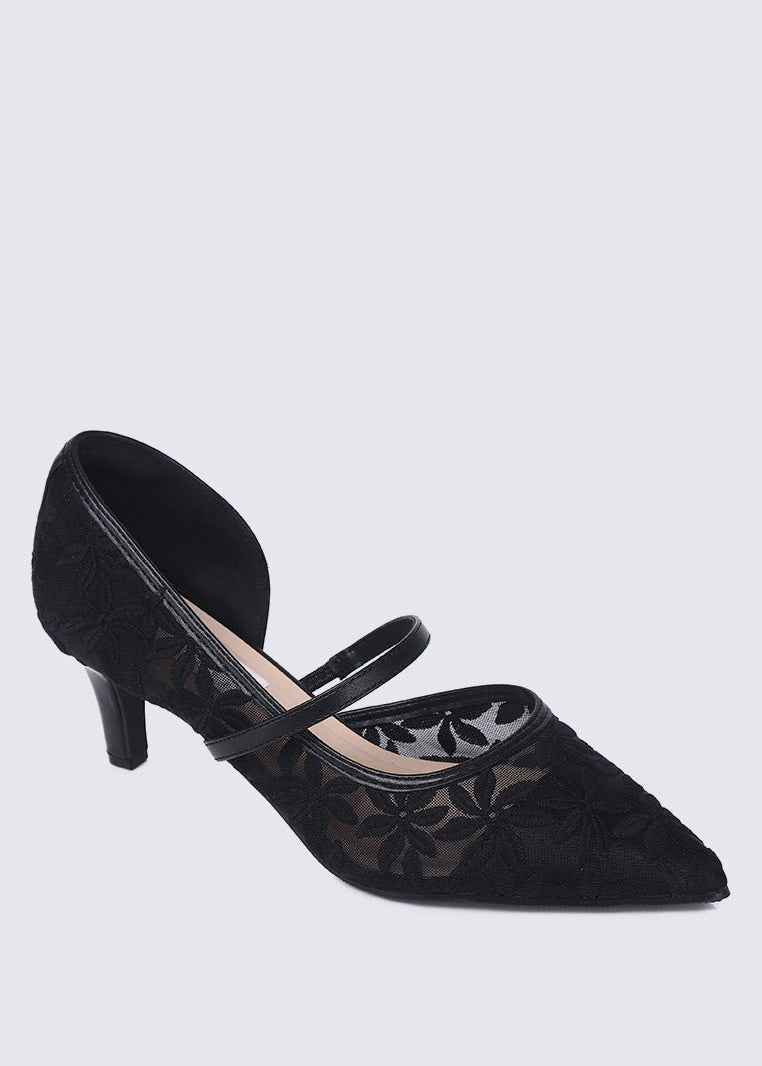 Oriah Comfy Heels In BlackHeels - myballerine