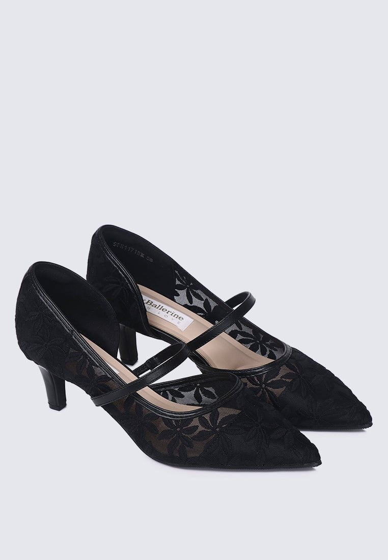 Oriah Comfy Heels In BlackHeels - myballerine