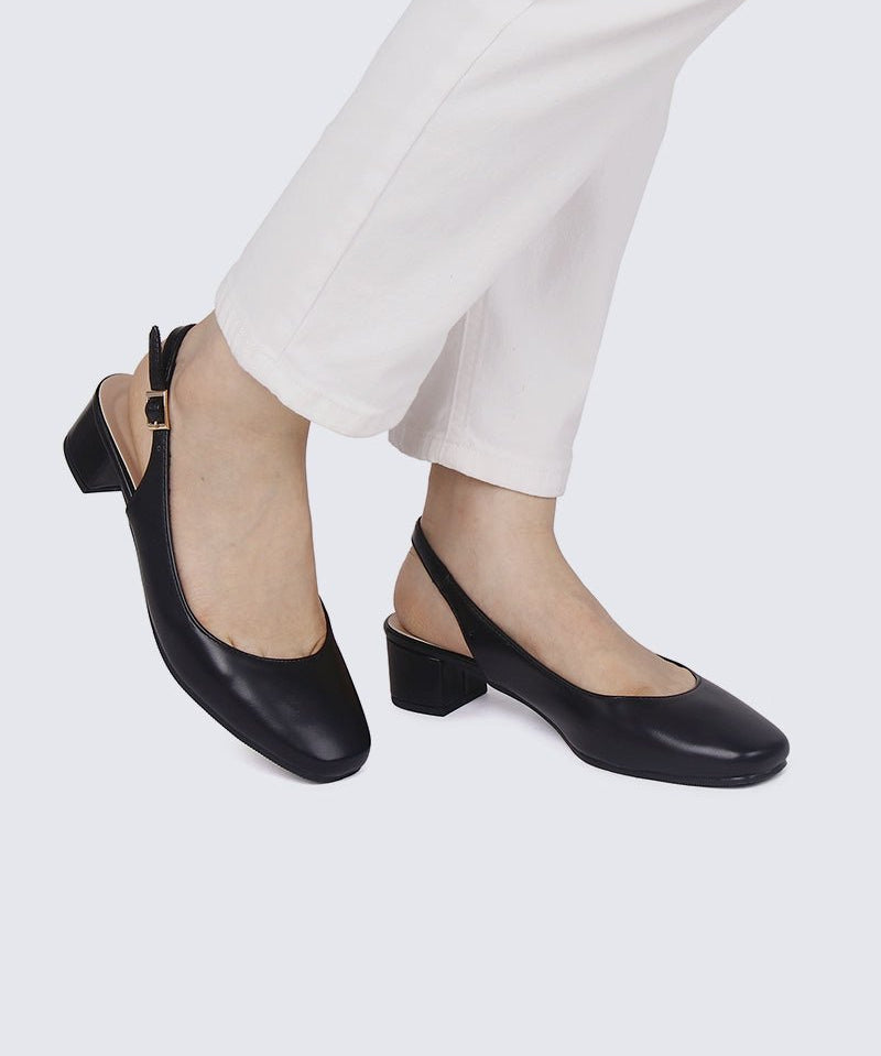 Palmer Comfy Heels In Black - myballerine