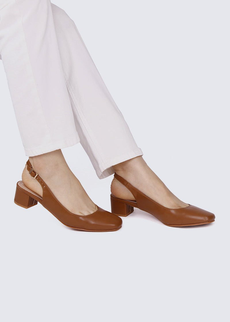 Palmer Comfy Heels In BrownShoes - myballerine