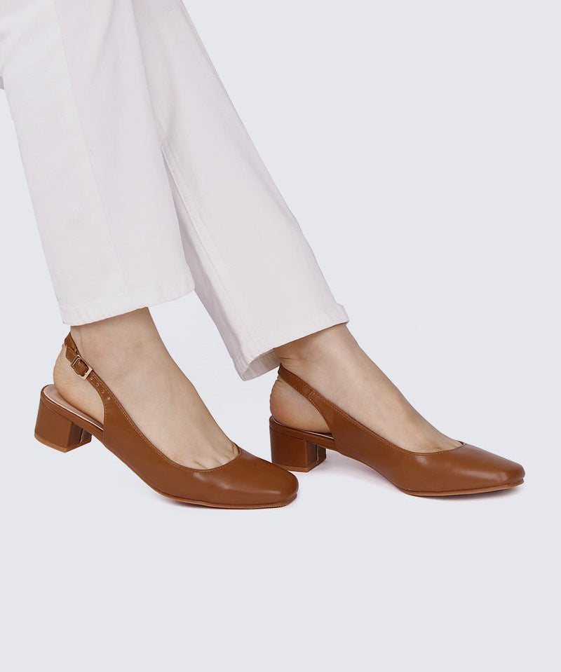 Palmer Comfy Heels In BrownShoes - myballerine