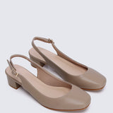 Palmer Comfy Heels In Taupe - myballerine