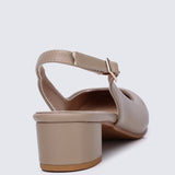 Palmer Comfy Heels In Taupe - myballerine