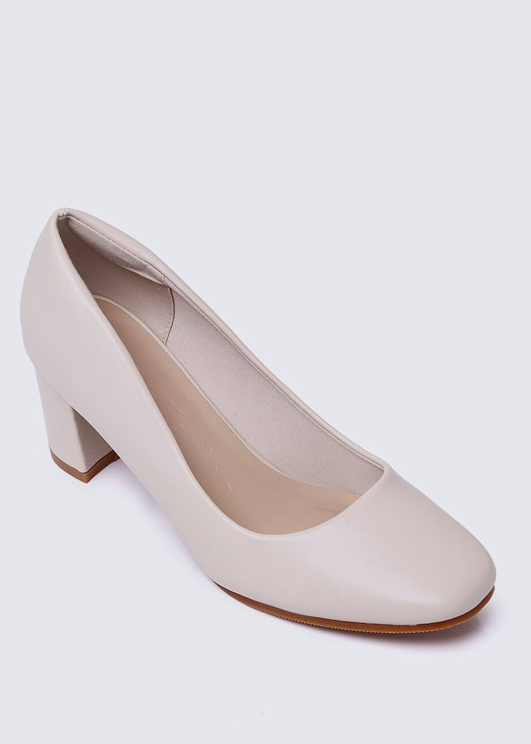 Pauline Comfy Heels In Beige - myballerine