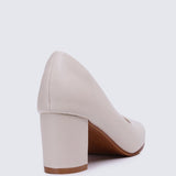Pauline Comfy Heels In Beige - myballerine