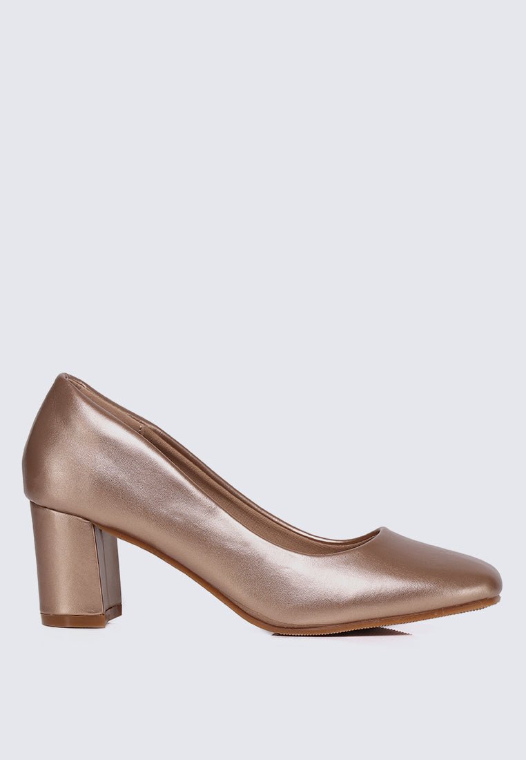 Pauline Comfy Heels In Rose GoldHeels - myballerine