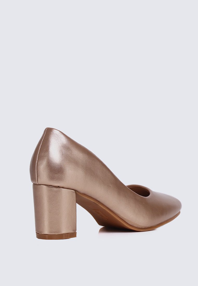 Pauline Comfy Heels In Rose GoldHeels - myballerine