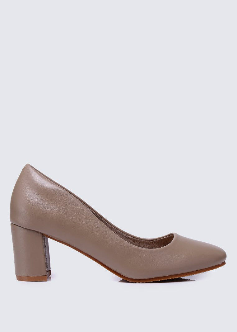 Pauline Comfy Heels In Taupe - myballerine