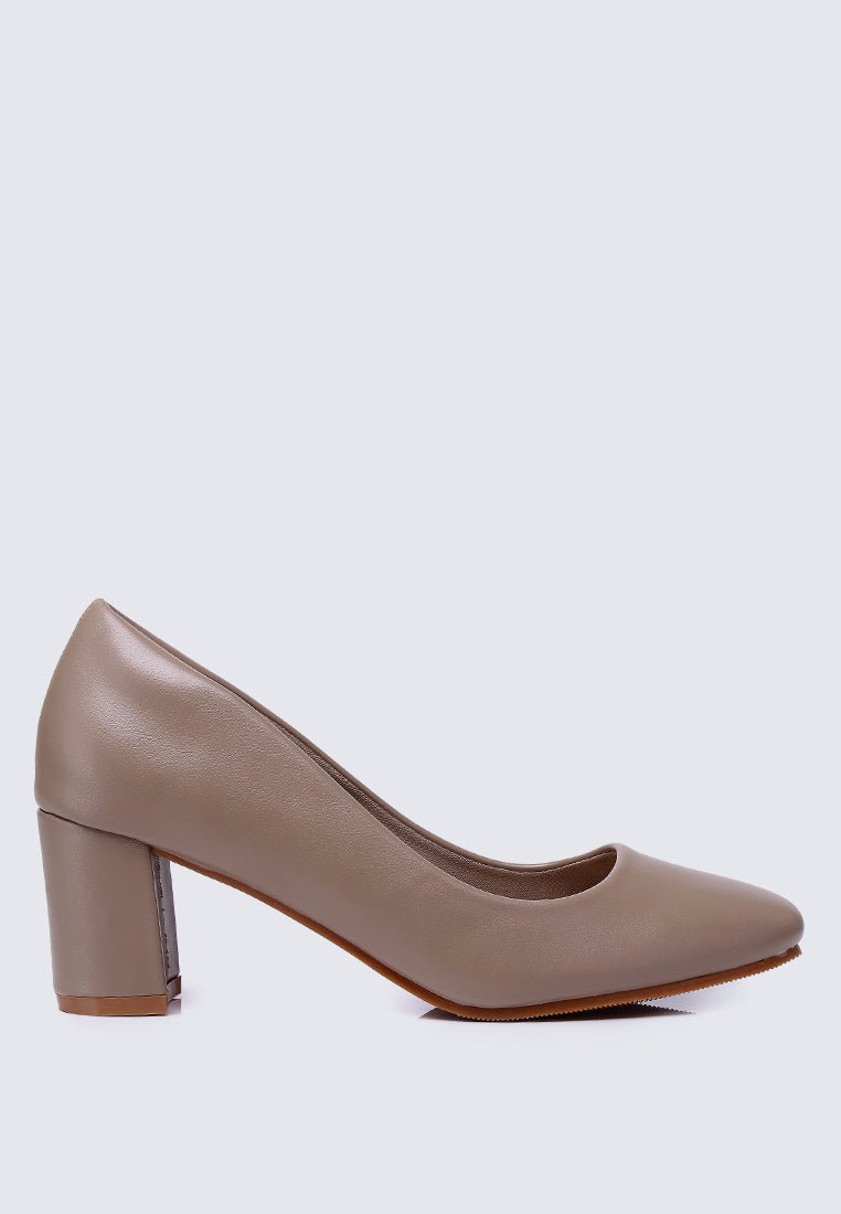 Pauline Comfy Heels In Taupe - myballerine