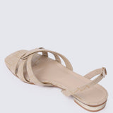 Penny Comfy Sandals In Taupe - myballerine