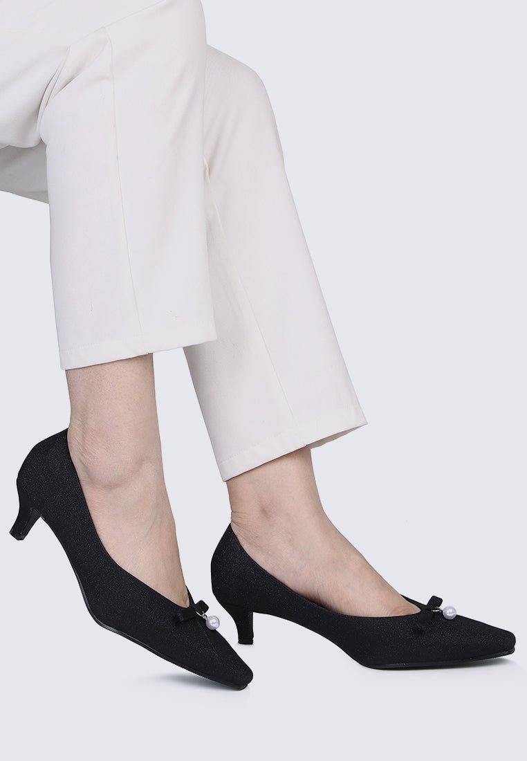 Perla Comfy Pumps In Black - myballerine