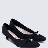 Perla Comfy Pumps In Black - myballerine