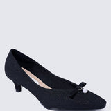 Perla Comfy Pumps In Black - myballerine
