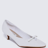 Perla Comfy Pumps In Ivory - myballerine