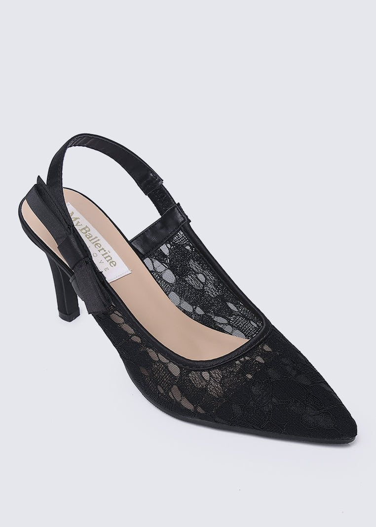 Perry Comfy Heels In Black - myballerine