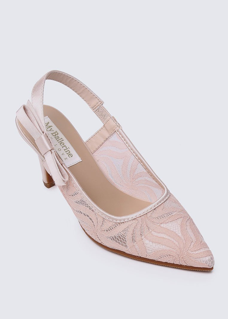 Perry Comfy Heels In Blush - myballerine
