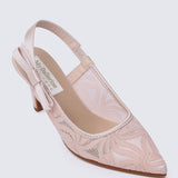 Perry Comfy Heels In Blush - myballerine