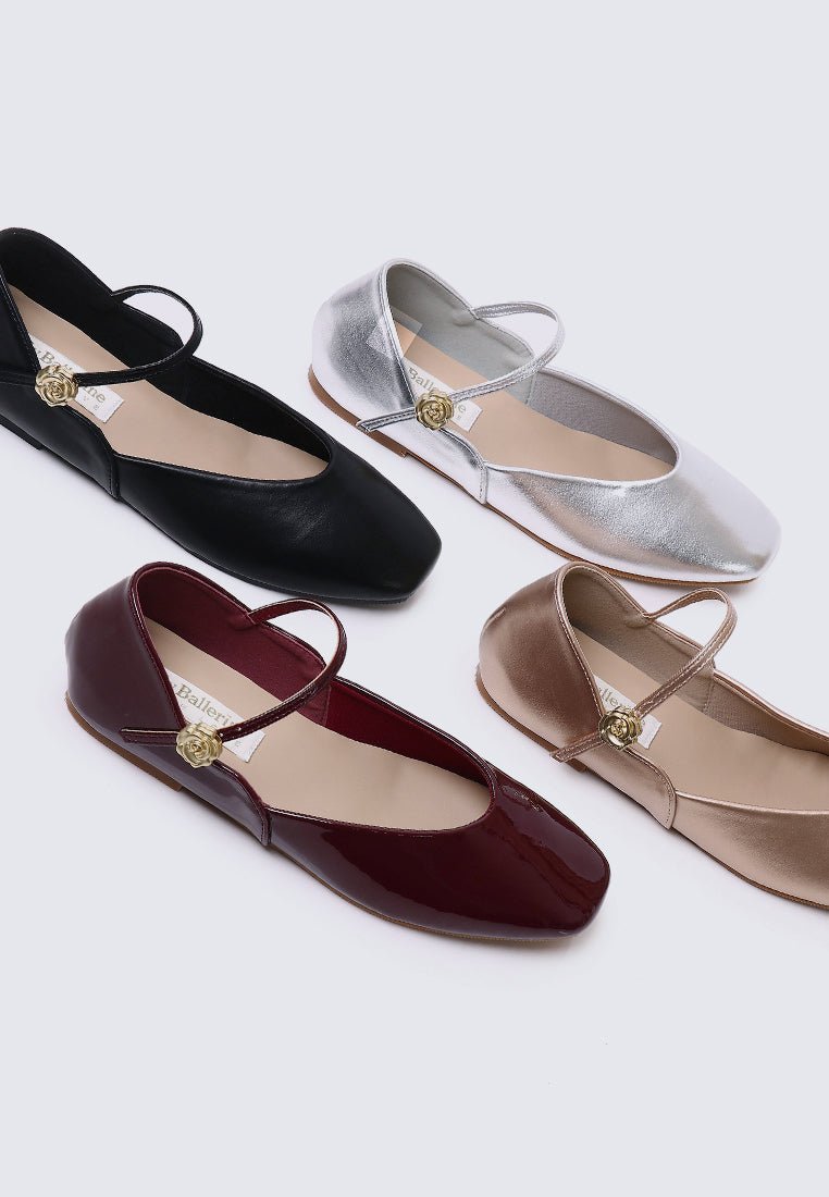 Pétale de rose Comfy Ballerina In BlackShoes - myballerine