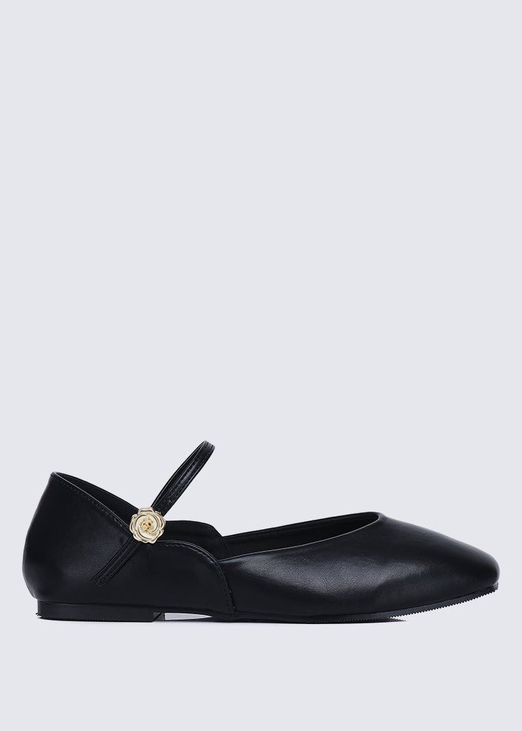 Pétale de rose Comfy Ballerina In BlackShoes - myballerine