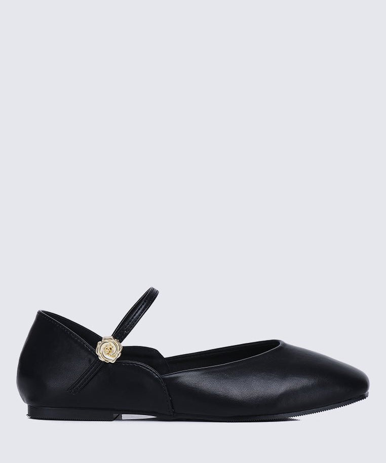 Pétale de rose Comfy Ballerina In BlackShoes - myballerine