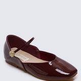 P??tale De Rose Comfy Ballerina In MaroonShoes - myballerine