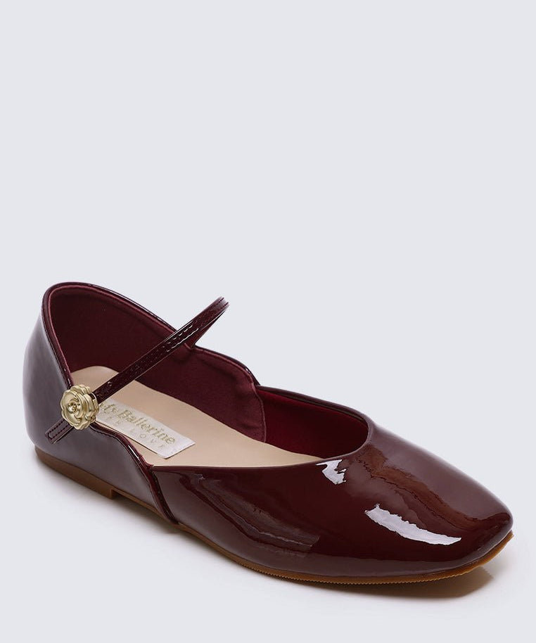 P??tale De Rose Comfy Ballerina In MaroonShoes - myballerine