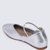 Pétale De Rose Comfy Ballerina In SilverShoes - myballerine