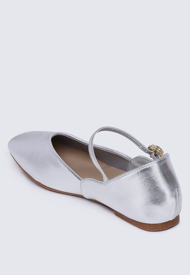 Pétale De Rose Comfy Ballerina In SilverShoes - myballerine