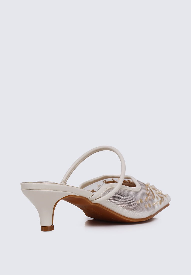 Petaline Comfy Heels In IvoryHeels - myballerine