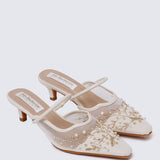 Petaline Comfy Heels In IvoryHeels - myballerine