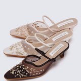 Petaline Comfy Heels In IvoryHeels - myballerine