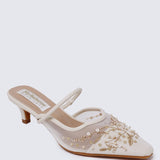 Petaline Comfy Heels In IvoryHeels - myballerine