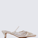 Petaline Comfy Heels In IvoryHeels - myballerine