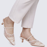 Petaline Comfy Heels In IvoryHeels - myballerine