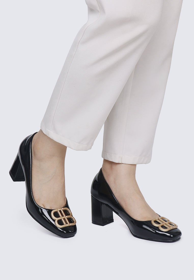 Phyllis Comfy Heels In BlackHeels - myballerine
