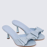 Polina Comfy Heels In Light BlueHeels - myballerine