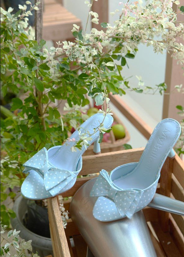 Polina Comfy Heels In Light BlueHeels - myballerine