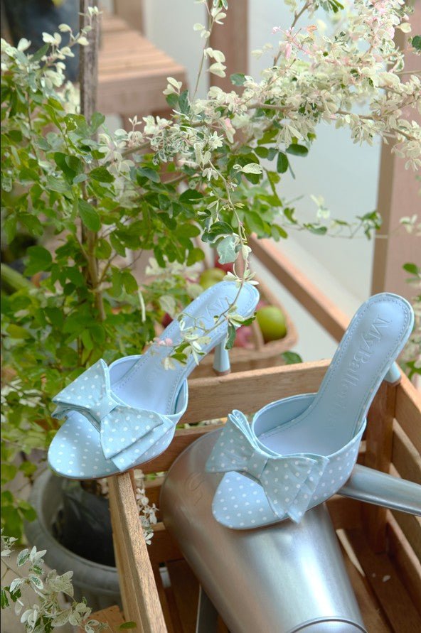 Polina Comfy Heels In Light BlueHeels - myballerine