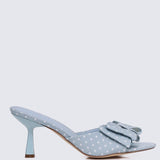 Polina Comfy Heels In Light BlueHeels - myballerine
