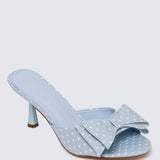 Polina Comfy Heels In Light BlueHeels - myballerine