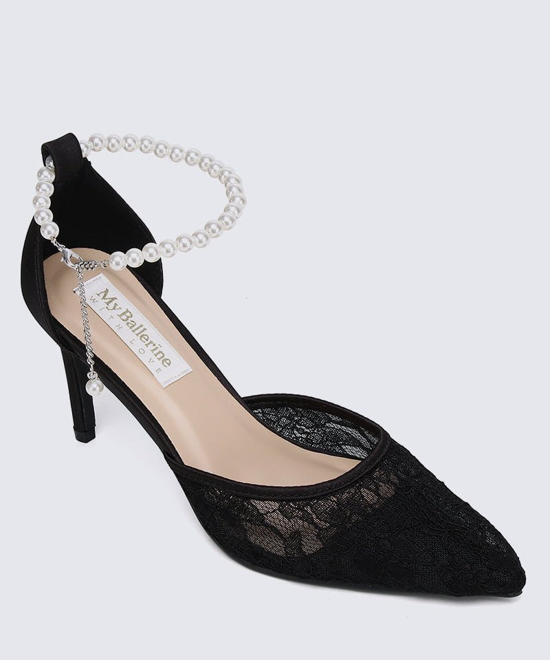 Poppy Comfy Heels In BlackShoes - myballerine
