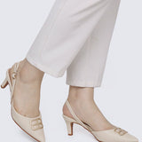 Portia Comfy Heels In BeigeHeels - myballerine