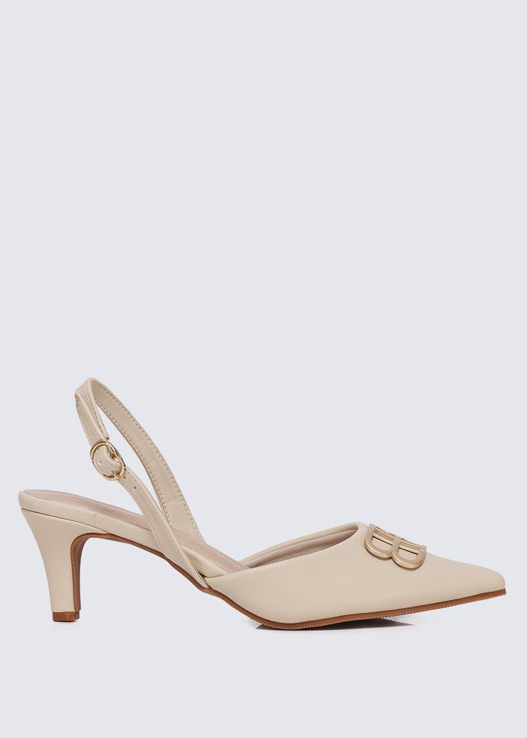 Portia Comfy Heels In BeigeHeels - myballerine