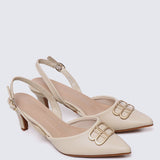 Portia Comfy Heels In BeigeHeels - myballerine