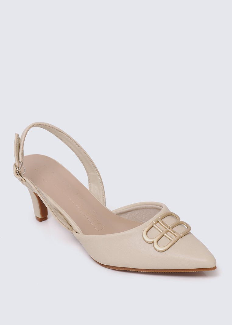 Portia Comfy Heels In BeigeHeels - myballerine