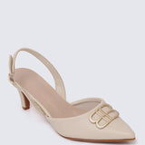 Portia Comfy Heels In BeigeHeels - myballerine