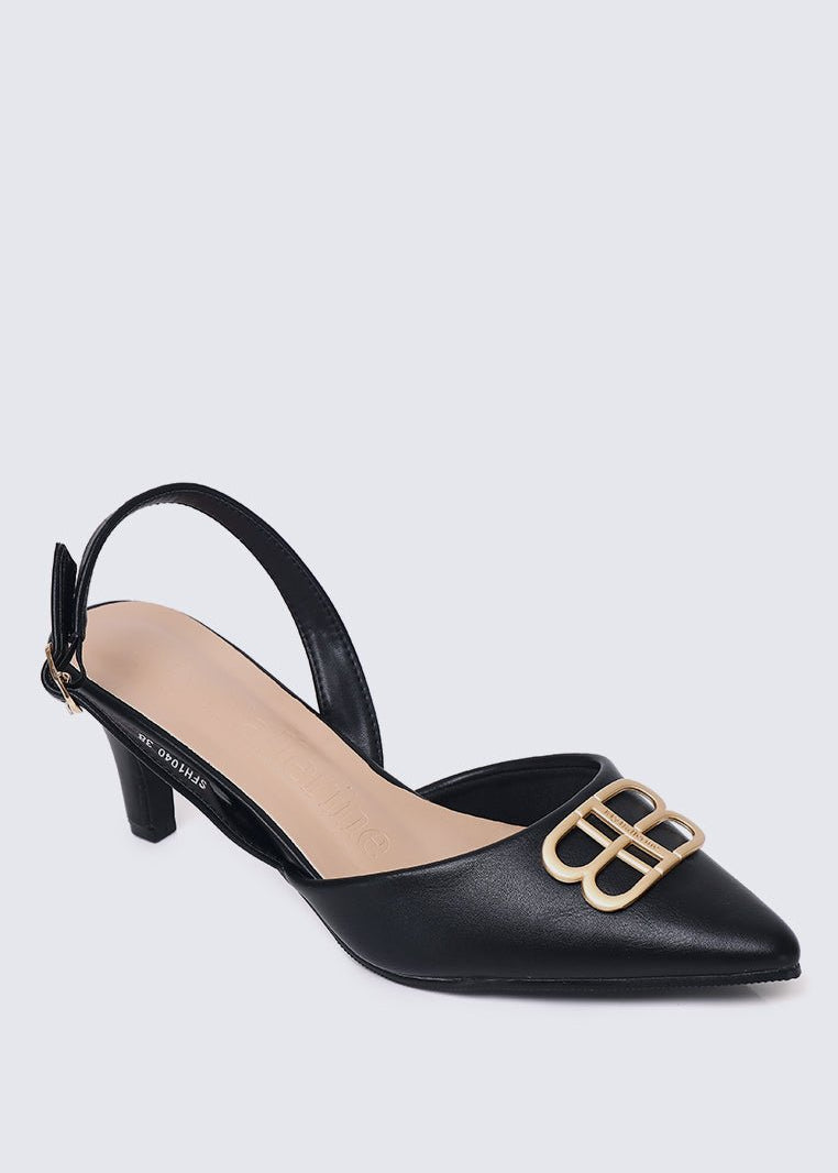 Portia Comfy Heels In BlackHeels - myballerine