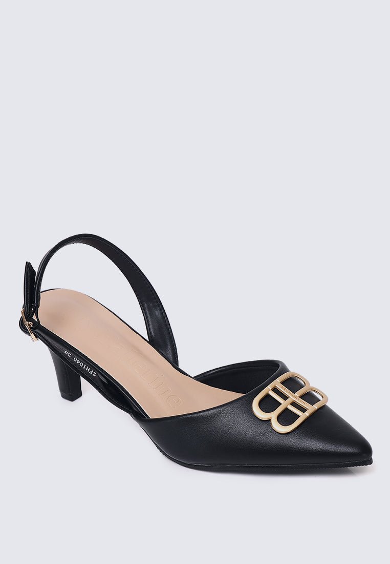 Portia Comfy Heels In BlackHeels - myballerine