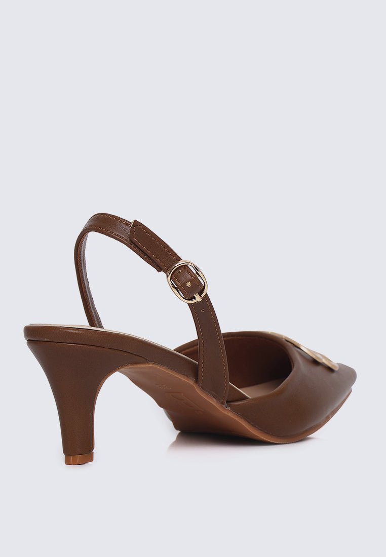 Portia Comfy Heels In CoffeeHeels - myballerine