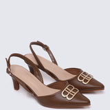 Portia Comfy Heels In CoffeeHeels - myballerine